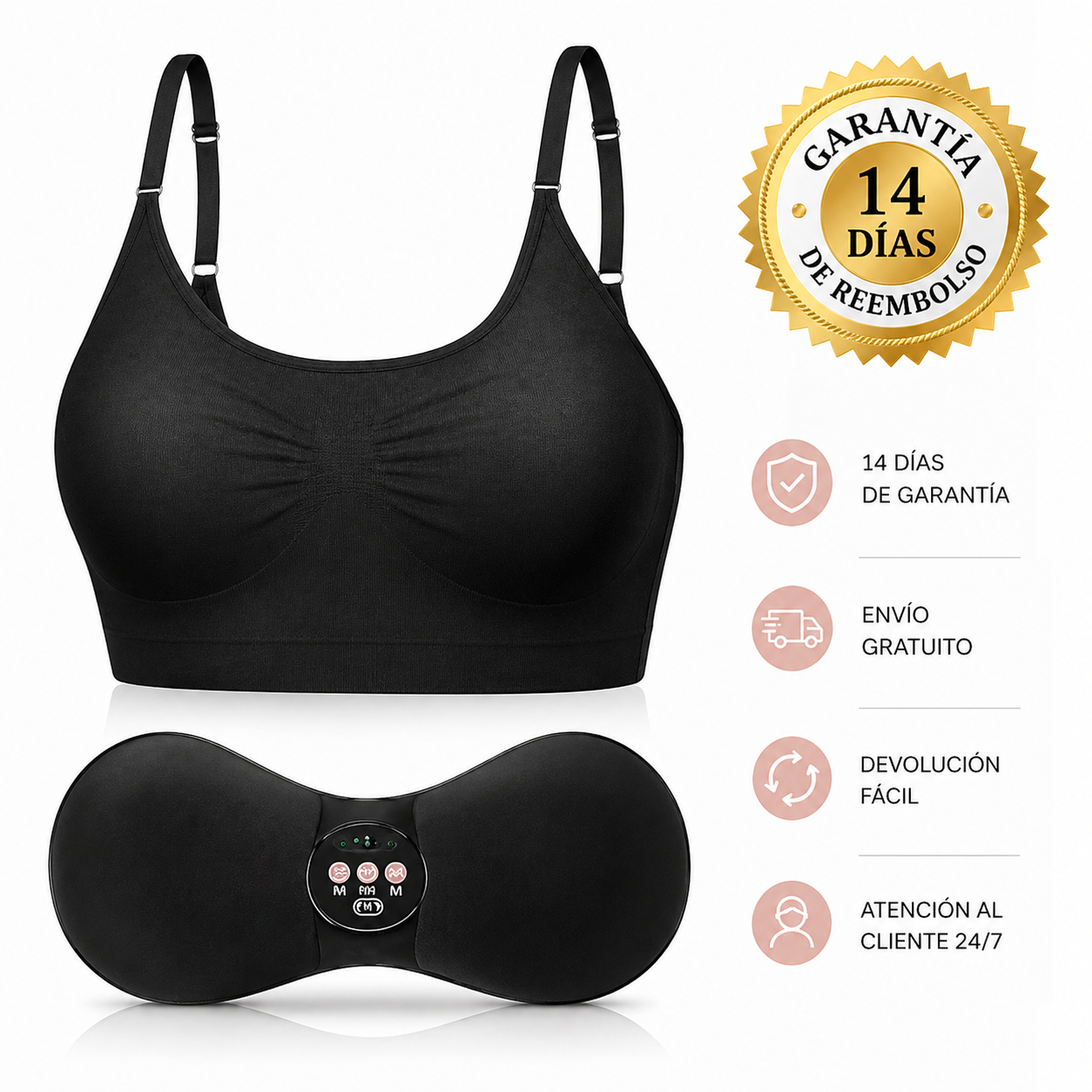 Brassiere con masaje y calor